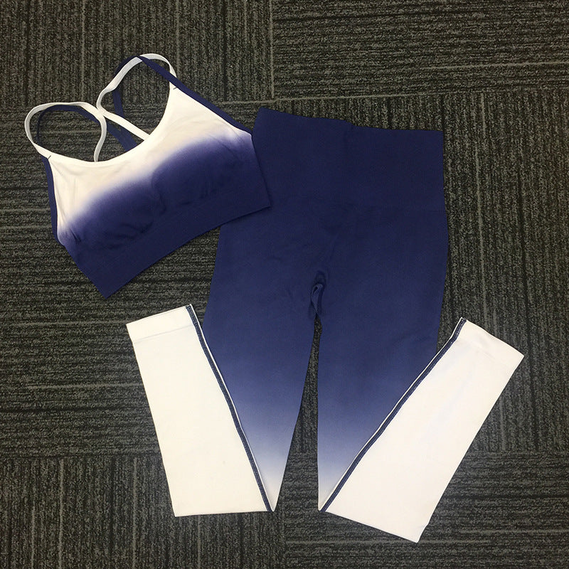 Ensemble Yoga Femme Dégradé bleu