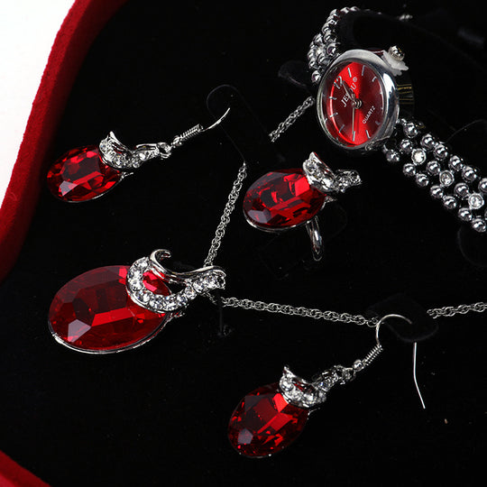 Coffret Accessoires Femme finition argentée