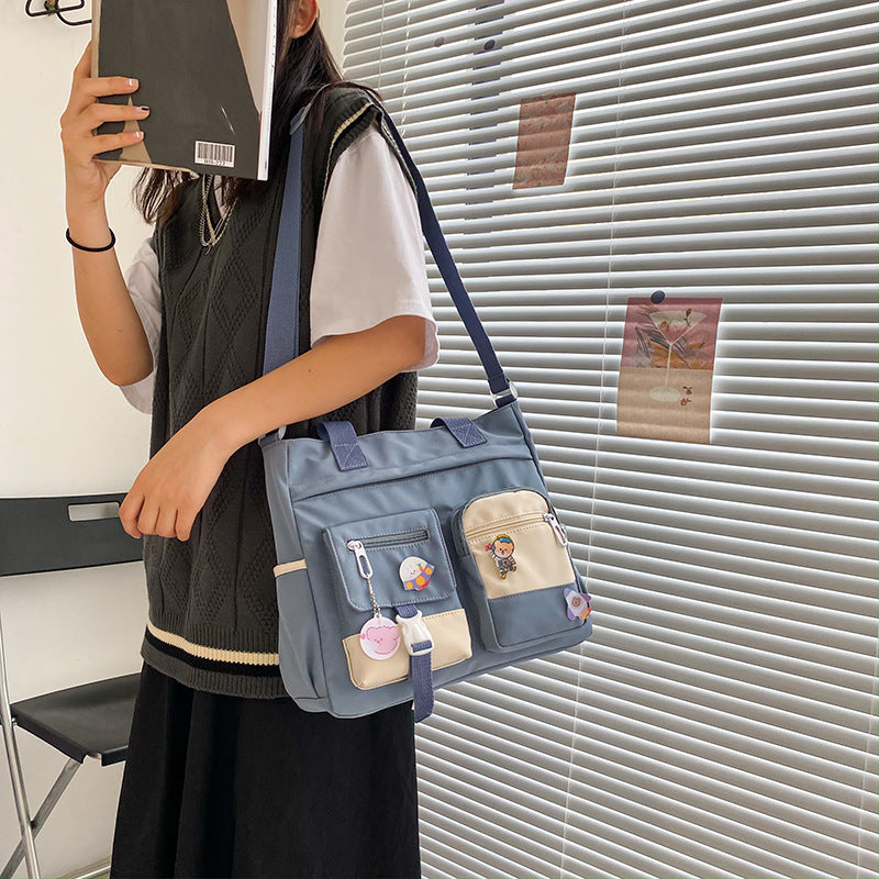 Sac Bandoulière Nylon Femme bleu