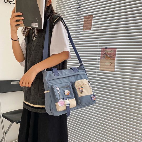 Sac Bandoulière Nylon Femme bleu