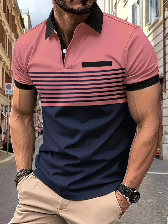 Chemise Homme Rayée rose clair