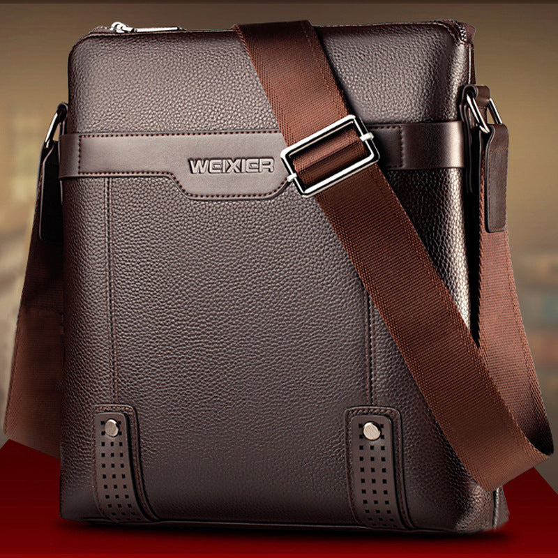 Sacoche Homme marron en cuir PU