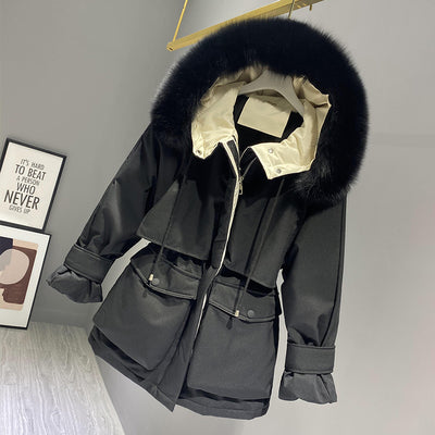 Doudoune Femme noire à capuche