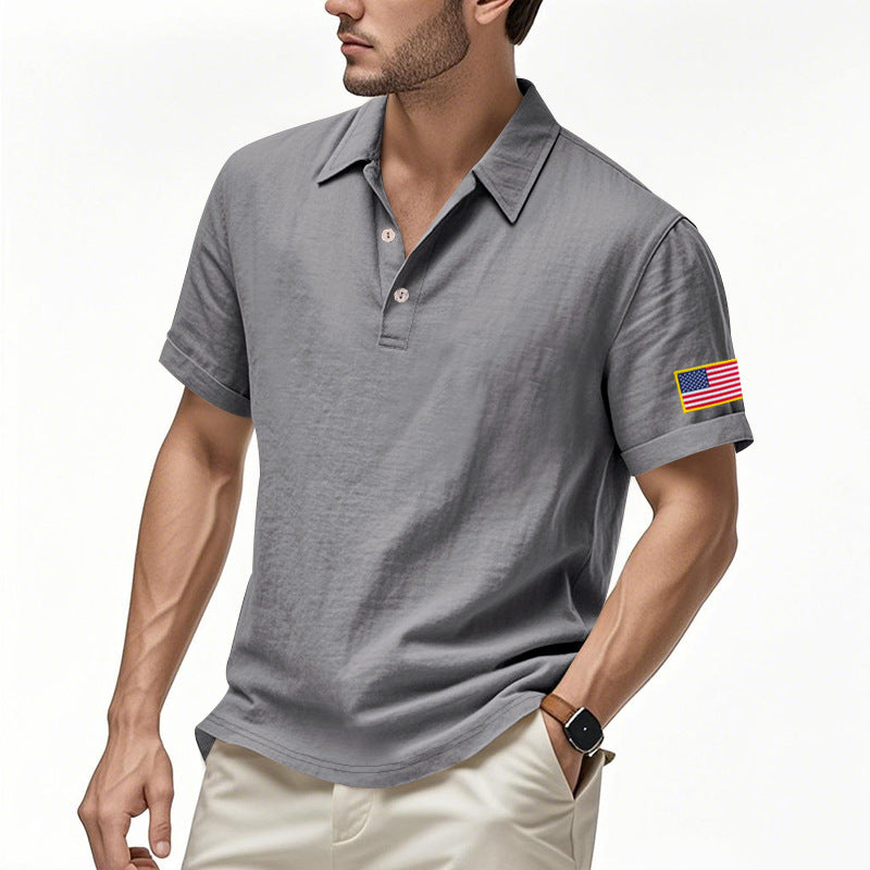 Chemise Homme Lin gris moyen