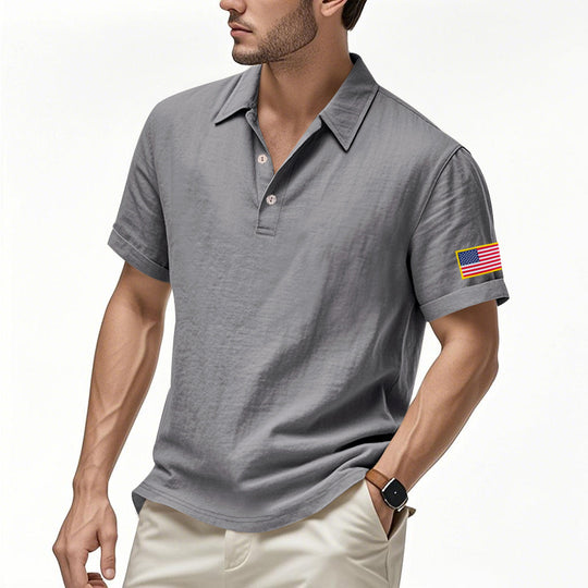 Chemise Homme Lin gris moyen