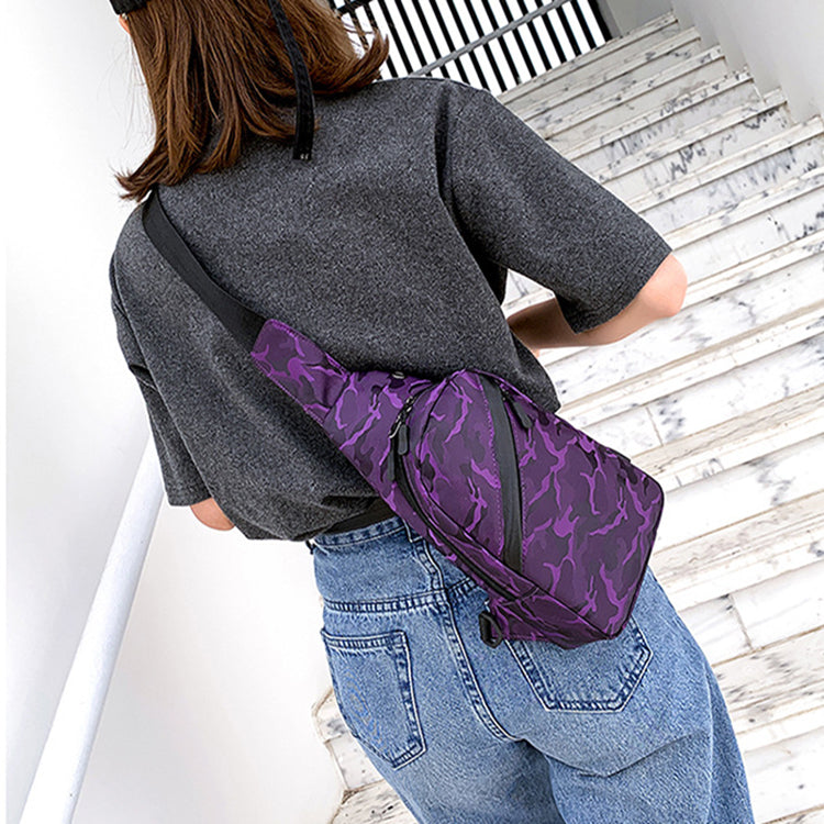 Sac Bandoulière Camouflage Homme violet