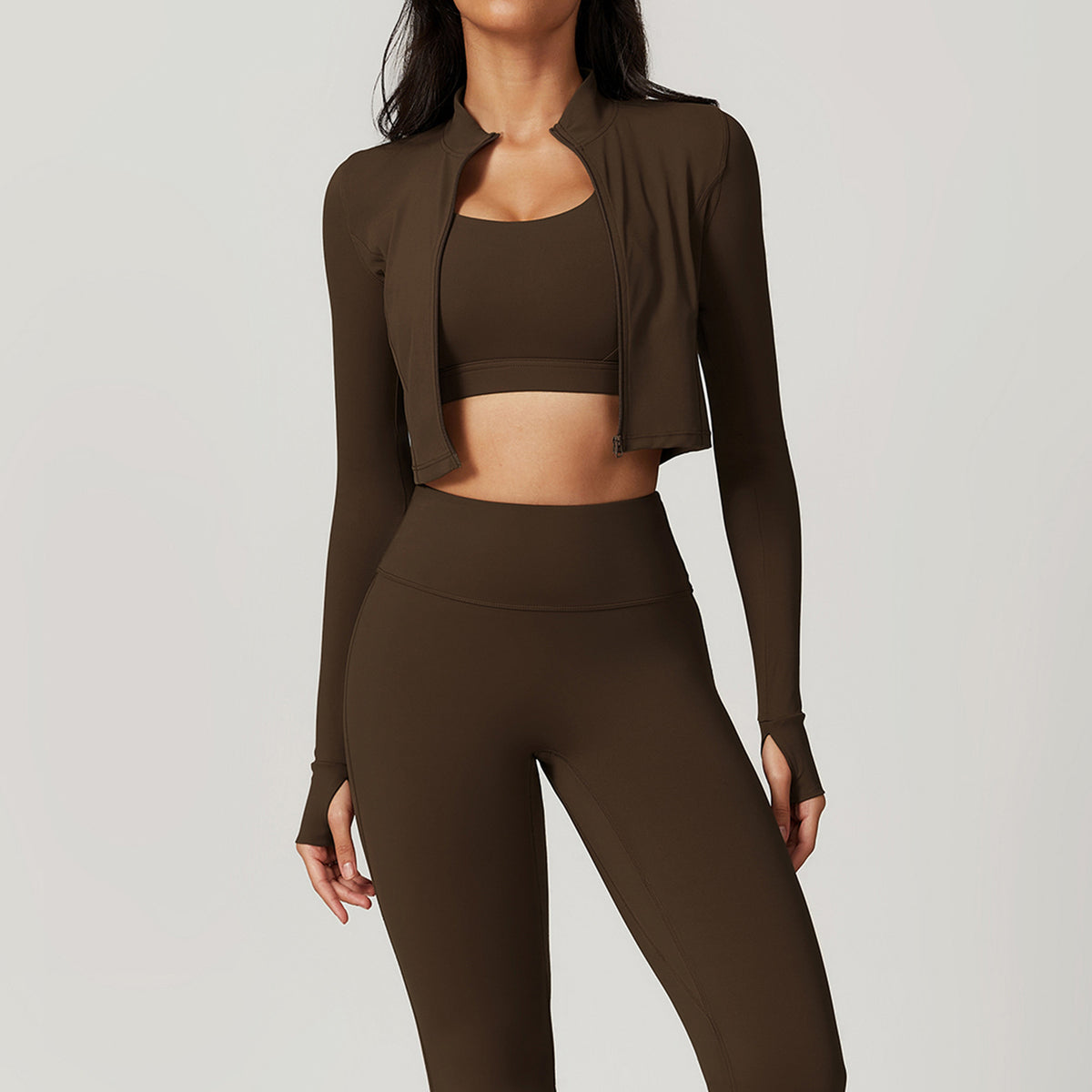 Ensemble Sport Femme 3 Pièces marron