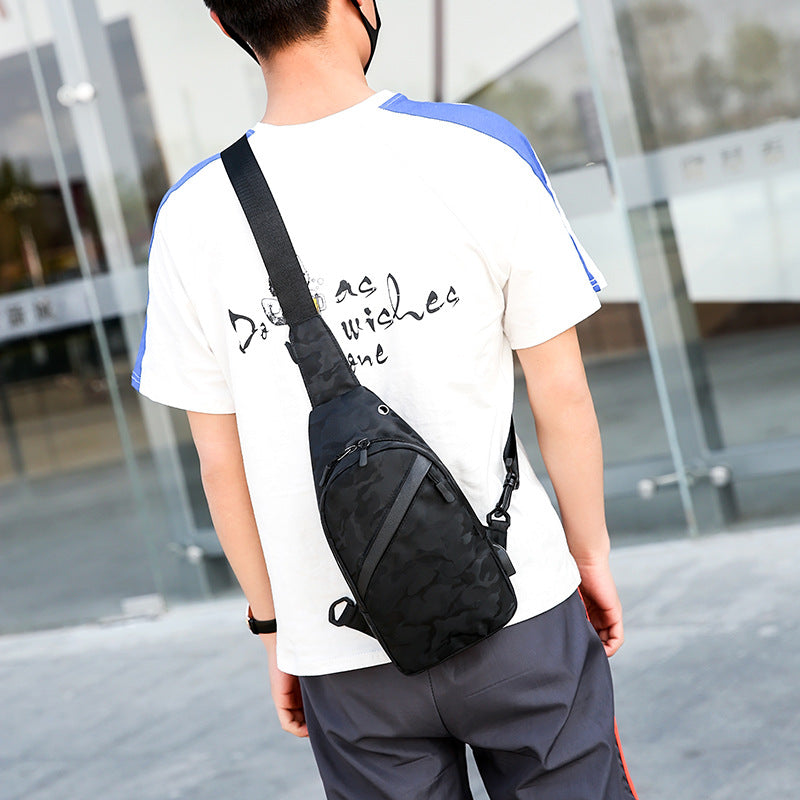 Sac Bandoulière Camouflage Homme noir