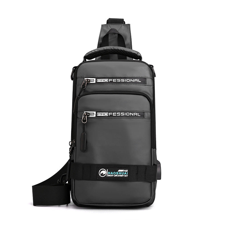 Sac Multifonction Homme porté en sac à dos Gris