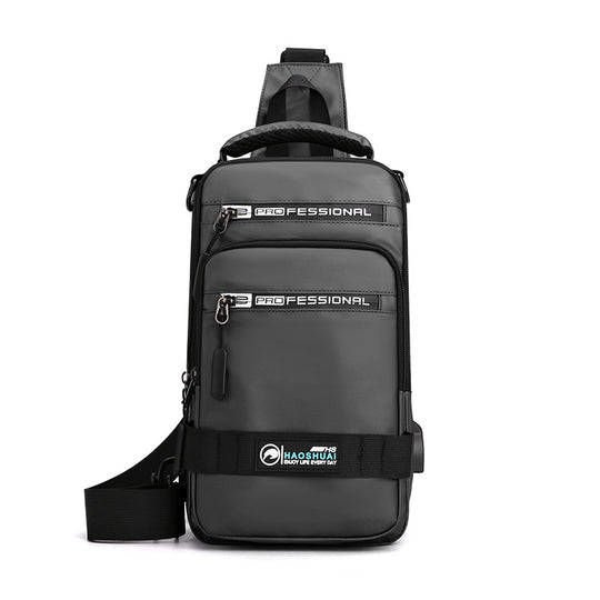 Sac Multifonction Homme porté en sac à dos Gris