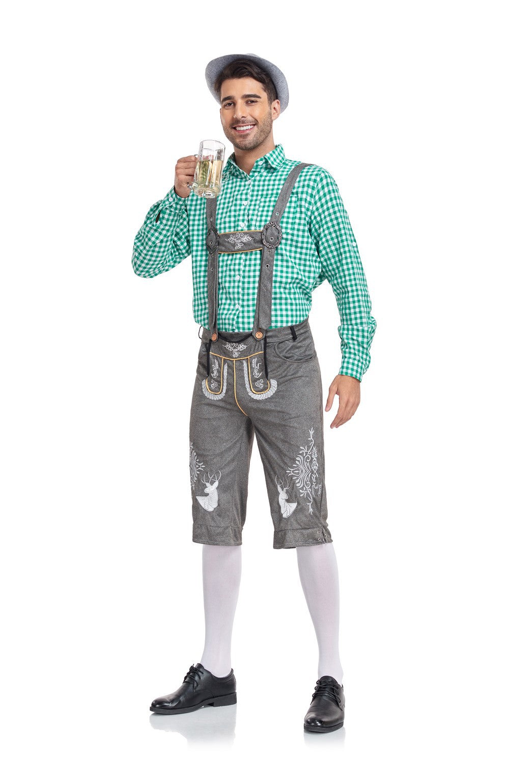 Chemise Homme Carreaux vert clair