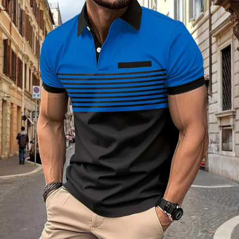 Chemise Homme Rayée bleu