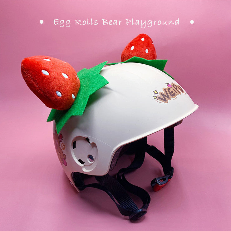 Décoration Casque modèle fraise