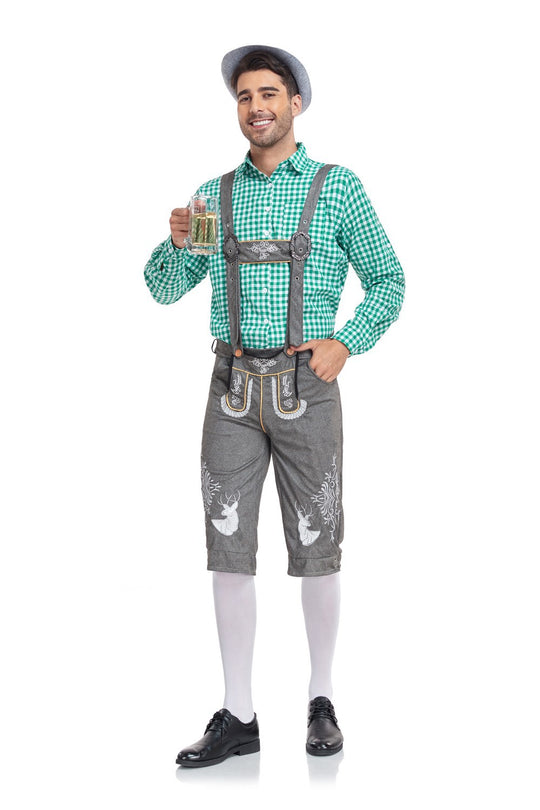 Chemise Homme Carreaux vert clair