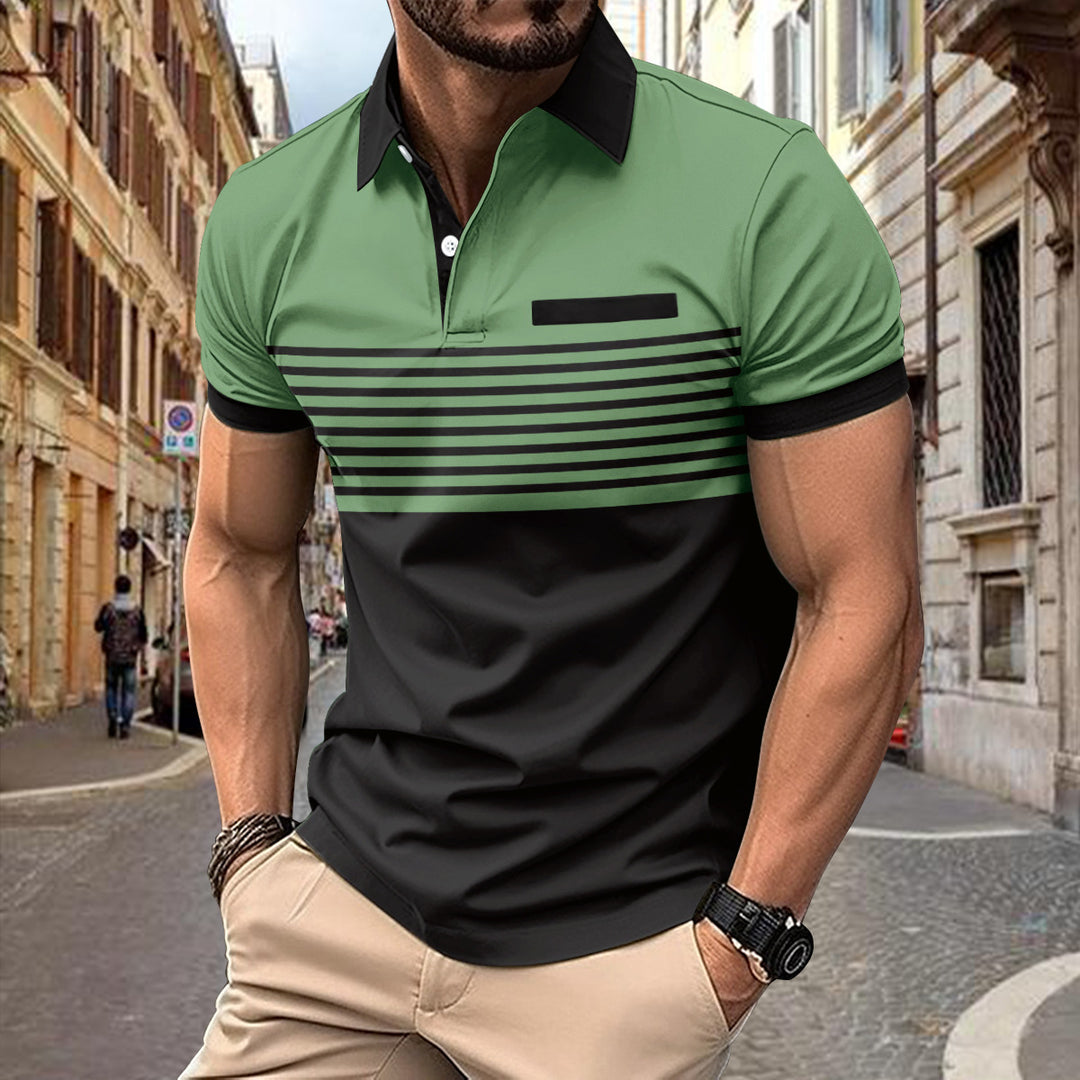 Chemise Homme Rayée vert