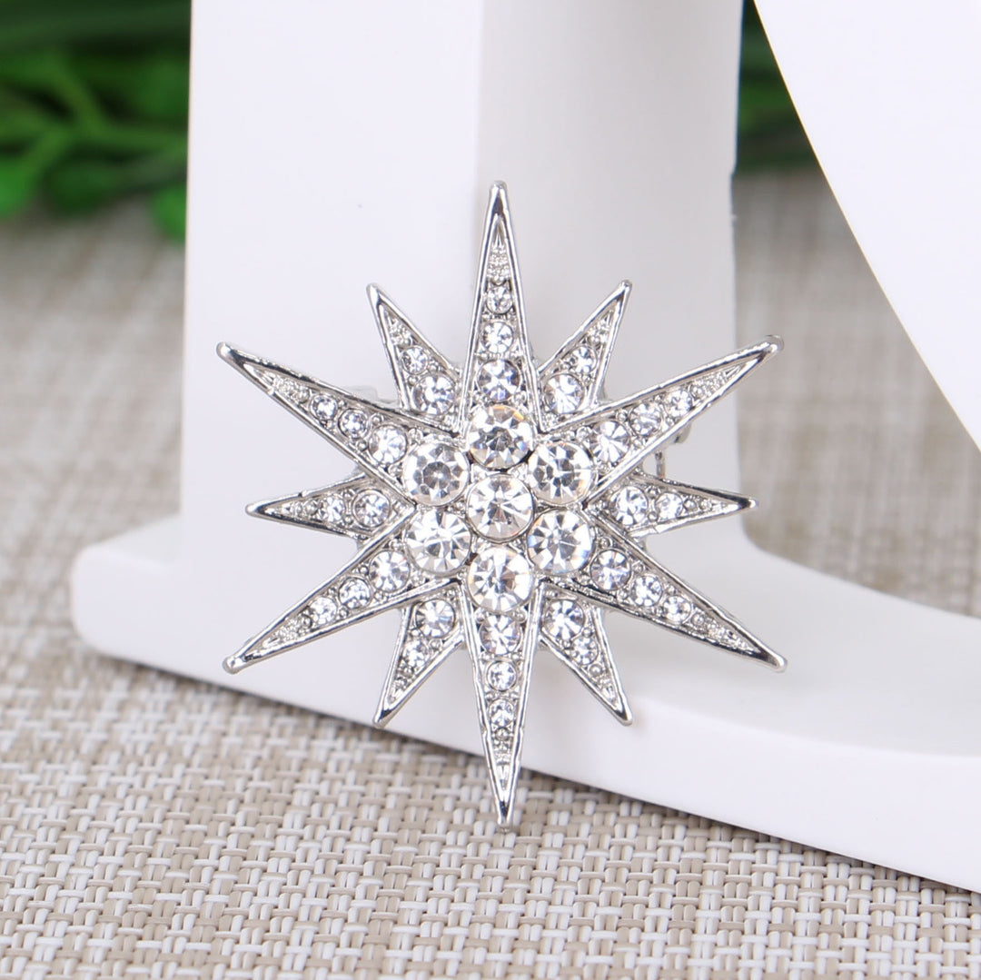 Broche Unisexe design élégant effet diamant