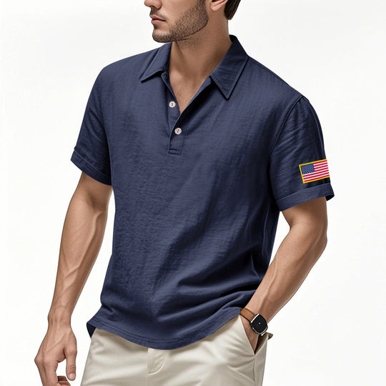 Chemise Homme Lin bleu foncée