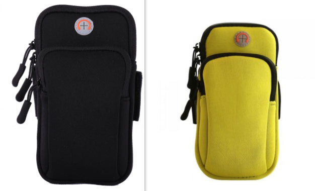 Brassard Sport Smartphone noir et jaune