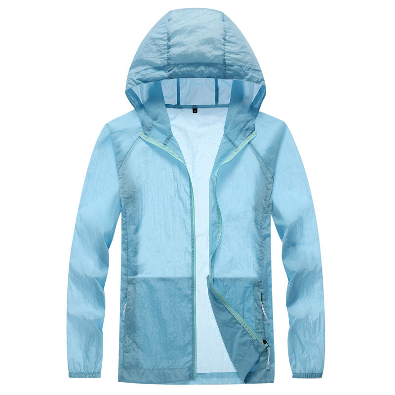 Veste Protection Solaire bleu clair