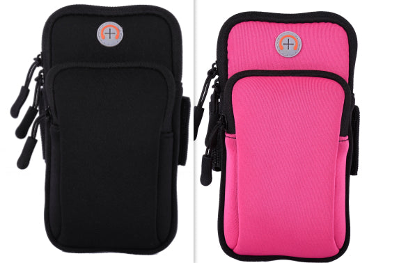 Brassard Sport Smartphone noir et rose